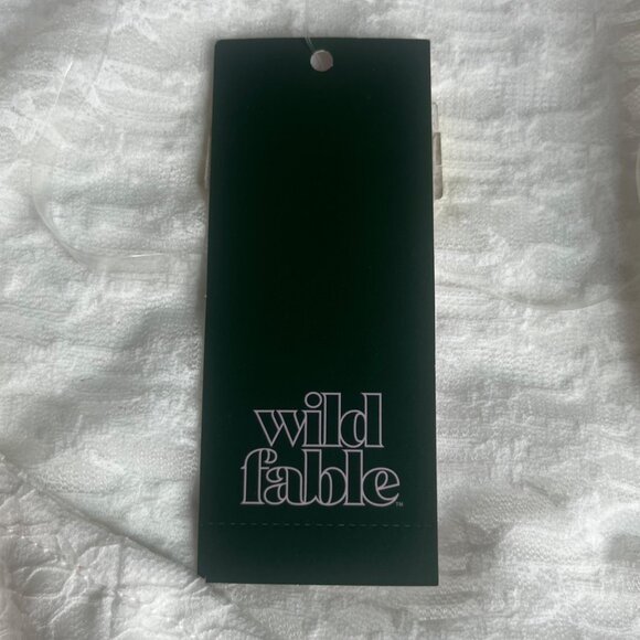 Wild Fable Womens Lace Corset Top Cropped Short Sleeves White Size XXL New - Picture 7 of 7